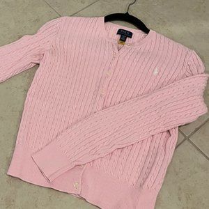 Polo Ralph Lauren Cable Knit Cardigan Pink